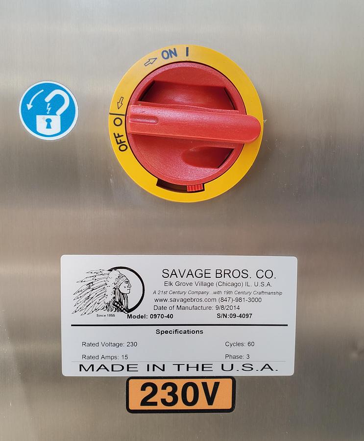 Used SAVAGE BROS 450 Lb Chocolate Melter Conditioner Tempering Machine Mixing Kettle