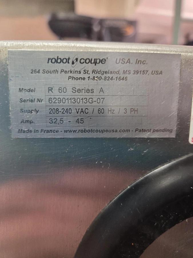 Used ROBOT COUPE R60 Cutter Mixer 63 Quarts Food Processor