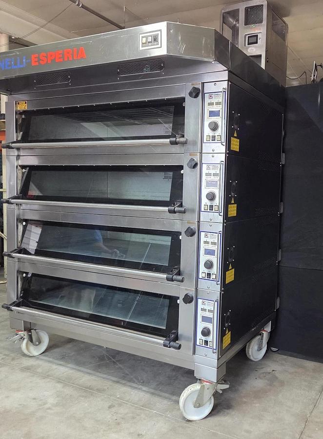 Used CINELLI ESPERIA CG/E 4 Deck Bakery and Pizza Oven With STEAM