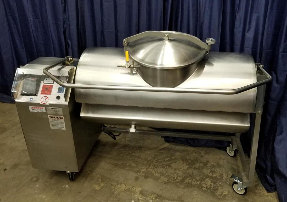 Used HOLLYMATIC 500 LB MEAT VACUUM TUMBLER