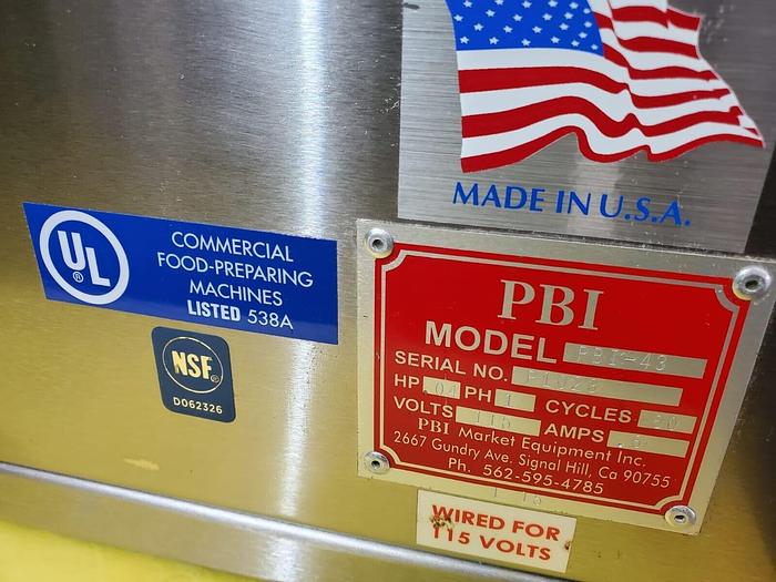 Used PBI-43 40LB VACUUM TUMBLER Twin 20 lb Drums biro vts-43