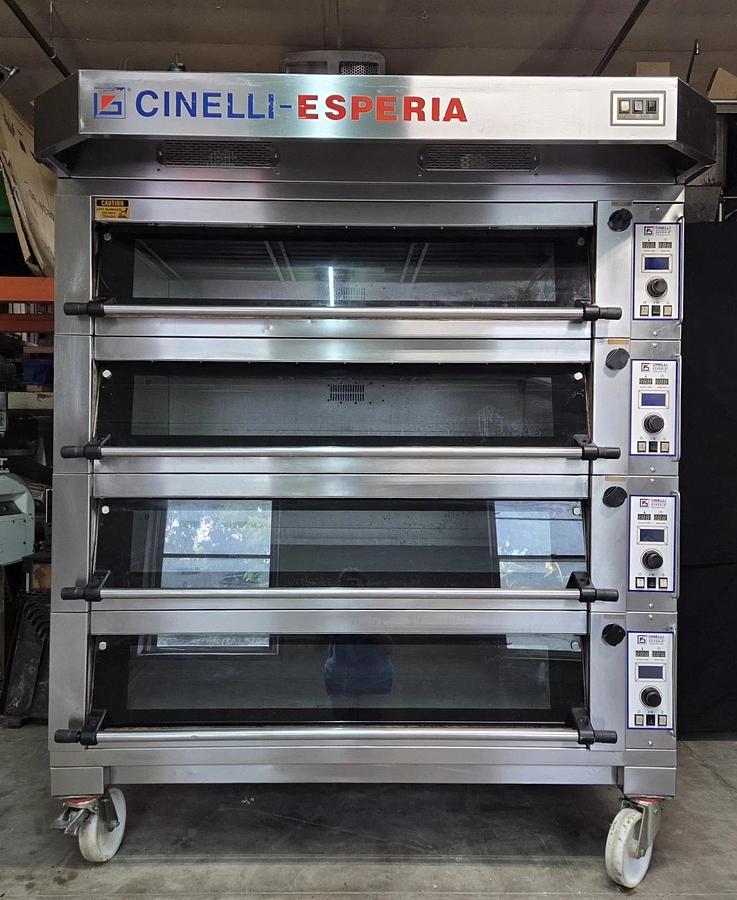 Used CINELLI ESPERIA CG/E 4 Deck Bakery and Pizza Oven With STEAM