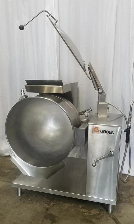 Used GROEN DHT/1P-40 Steam Jacketed 40 Gal Tilting Kettle NATURAL GAS