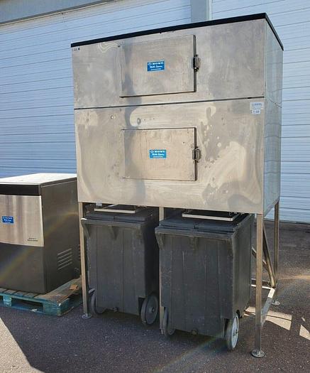 Used HOWE 2000-RLE 2000 lb Remote Ice Maker Flaker with ICE Storage and 2 BINS