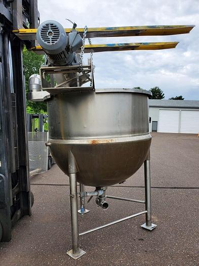 Used very nice LEE 300 GALLON Direct Steam Kettle  MIXER model 300D9MS