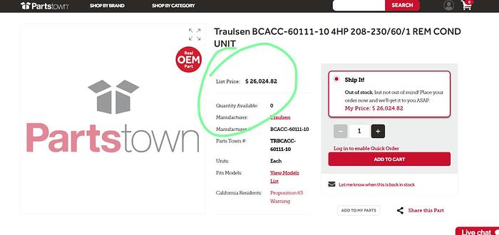 Used TRAULSEN TBC1H BLAST CHILLER with Remote Condenser