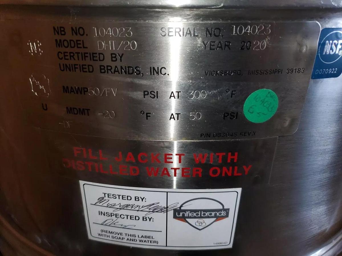 NEW unused GROEN Tilting Steam KETTLE DHT/20 Natural Gas 20 Gallons
