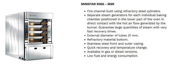 unused  LOGIUDICE EMPIRE 4 DECK GAS STONE DECK STEAM TUBE OVEN LFM(R)4-80X100