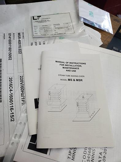 unused  LOGIUDICE EMPIRE 4 DECK GAS STONE DECK STEAM TUBE OVEN LFM(R)4-80X100