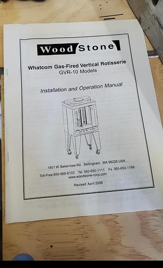 Never Used WOOD STONE Natural Gas VERTICAL ROTISSERIE WS-GVR-10-NG