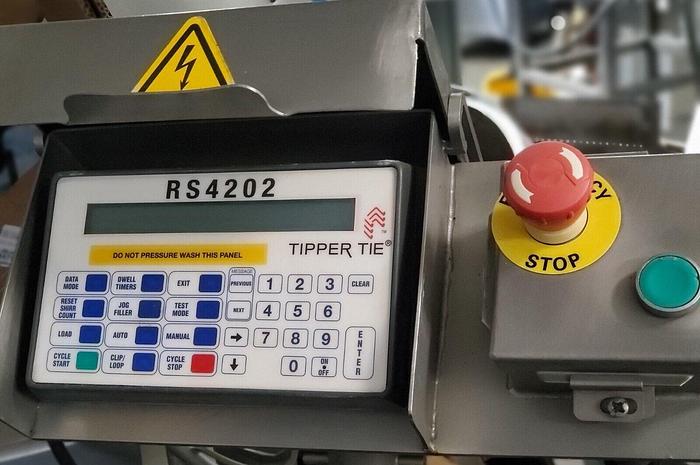 Used TIPPER TIE RS4202 Meat Sausage Casing Stuffer and Clipper Clipping System