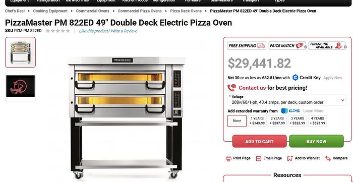 Used PizzaMaster PM822ED Double Deck STONE HEARTH Electric Pizza Oven