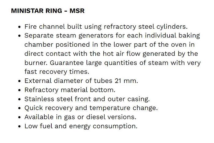 unused  LOGIUDICE EMPIRE 4 DECK GAS STONE DECK STEAM TUBE OVEN LFM(R)4-80X100