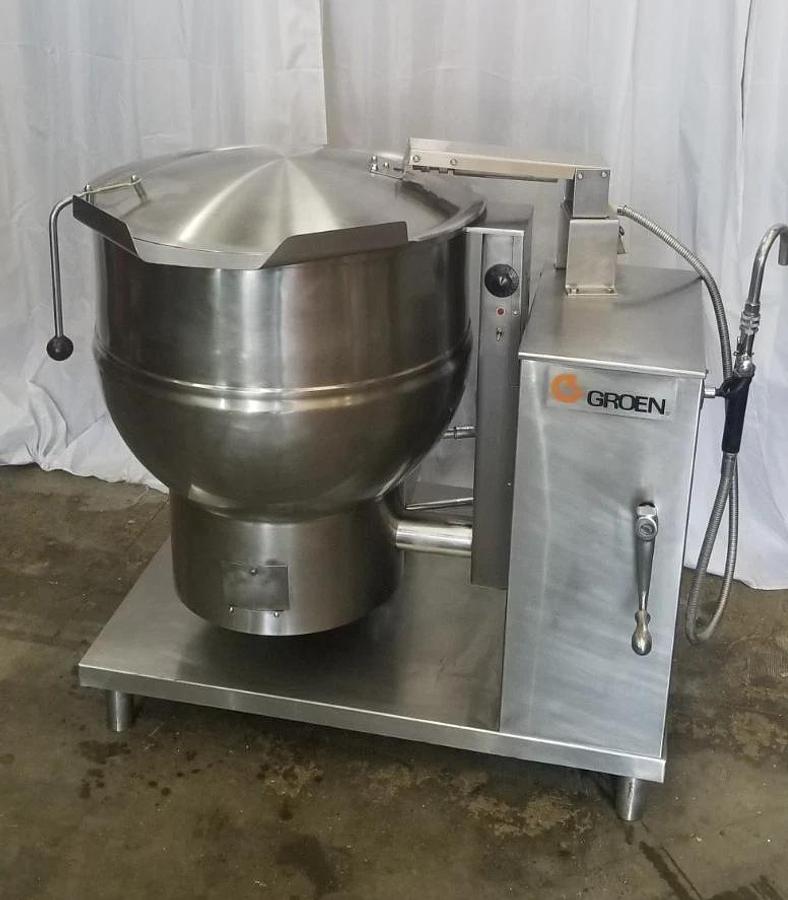 Used GROEN DHT/1P-40 Steam Jacketed 40 Gal Tilting Kettle NATURAL GAS