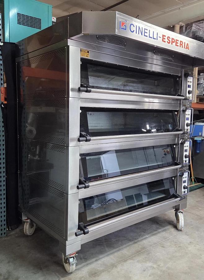 Used CINELLI ESPERIA CG/E 4 Deck Bakery and Pizza Oven With STEAM