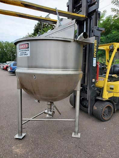 Used very nice LEE 300 GALLON Direct Steam Kettle  MIXER model 300D9MS