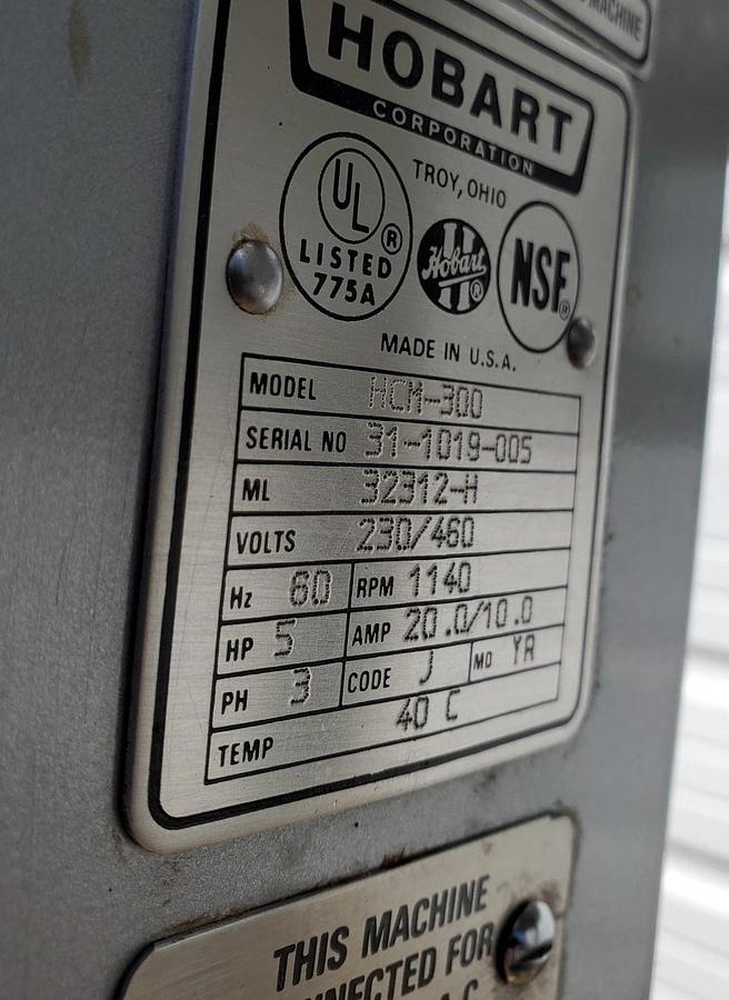 Used HOBART HCM300 Cutter Mixer Chopper 30 QT Food Processor