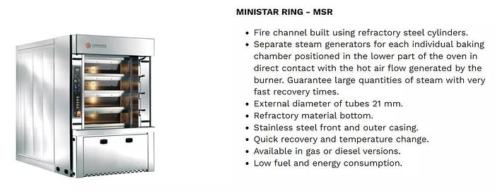 Used unused LOGIUDICE EMPIRE 4 DECK GAS STONE DECK STEAM TUBE OVEN LFM(R)4-80X100