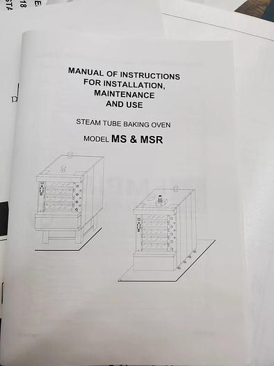 Used unused LOGIUDICE EMPIRE 4 DECK GAS STONE DECK STEAM TUBE OVEN LFM(R)4-80X100