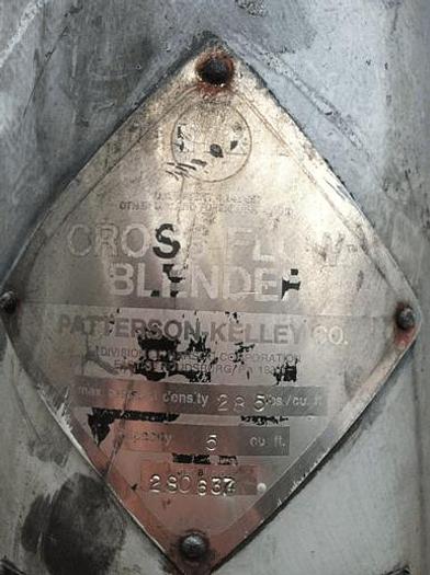 Used 5 CU. FT. PATTERSON KELLEY CROSS FLOW BLENDER- S/S – 285# – #7734