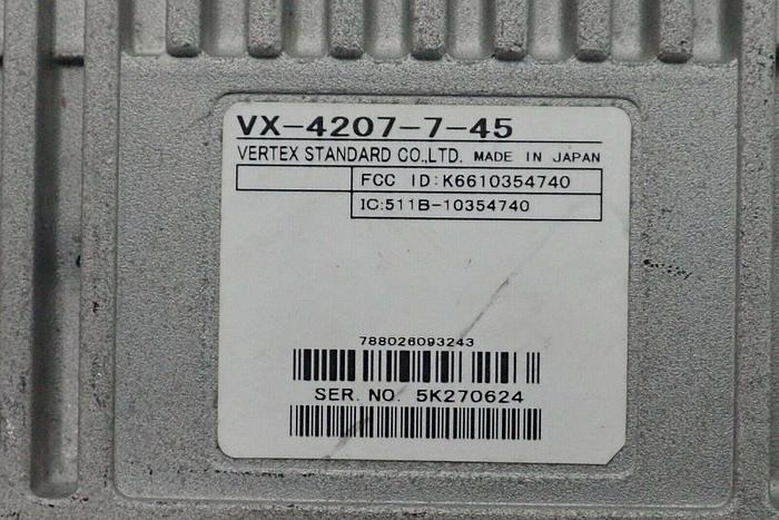 Used Vertex Standard VX-4207-7-45 Two Way Mobile Radio 788026093243