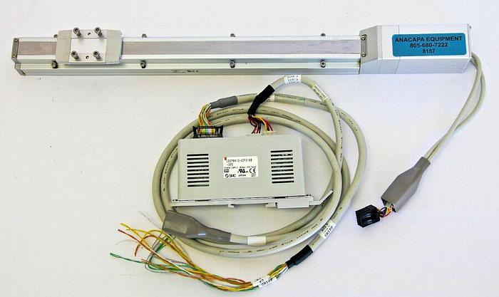 Used SMC LEFS16B-300-S16N1D, LECP6N1D Linear Actuator &amp; Cables USED Mixed Lot (8157)W