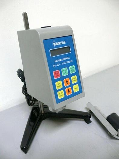 Used Brookfield LVDVII+ Digital Viscometer w/ LV Spindle Set & Small Sample Adapter
