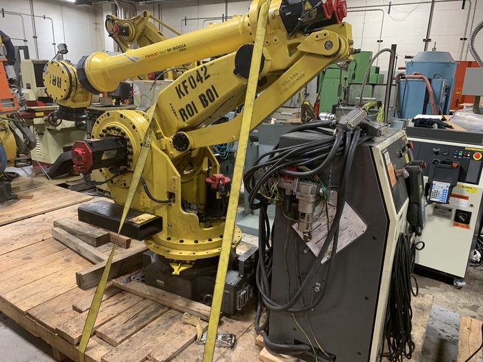 Used FANUC M900iA/260L 260KG X 3100MM REACH 6 AXIS CNC ROBOT WITH R30iA CONTROLLER