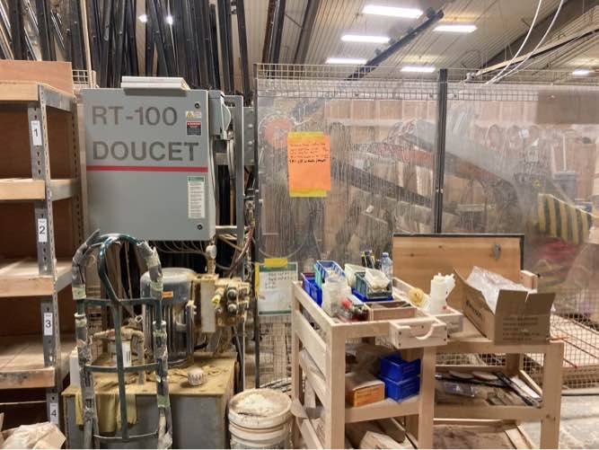 Used 2016 Doucet RT-100 Robotic Operator w 20 Section Clamp Carrier