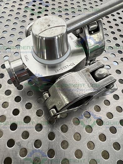 Used Pharmacia  Salvi DN6 460 4-way 316L Valve 18-5757-01 w/ 1/2" Sanitary Fitting