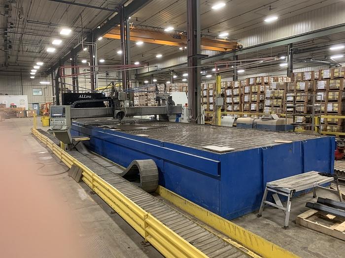 2008 ALLTRA CORP. MODEL PG14-12 WJ, 120" X APPROX. 468" 2 HEAD GANTRY STYLE CNC WATER JET