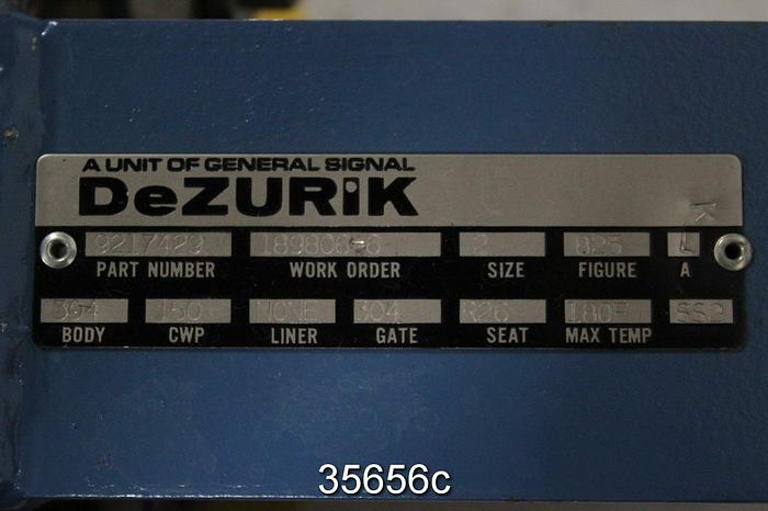 Unused Dezurik 9217429 2" Hand Operated Knife Gate Valve #35656