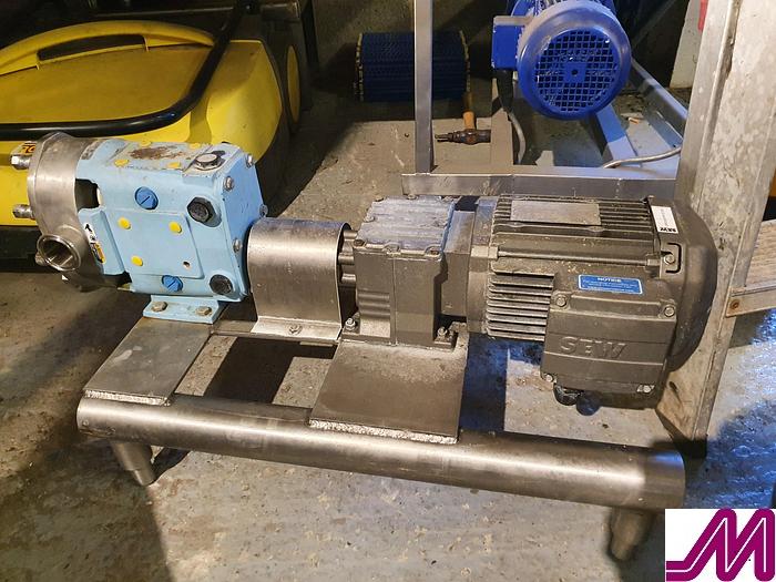 Used 2011 Waukesha SPX 018 U2 1" Rotory Lobe Pump with 1.75kw Motor