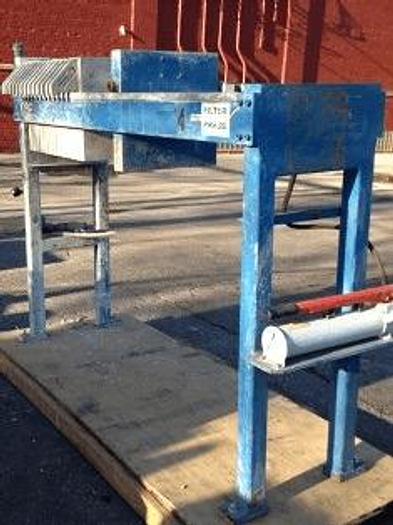 Used 2.25 CU. FT. FILTER PRESS – POLYPRO – C.G.R. – 470 MM MANUAL CLOSURE