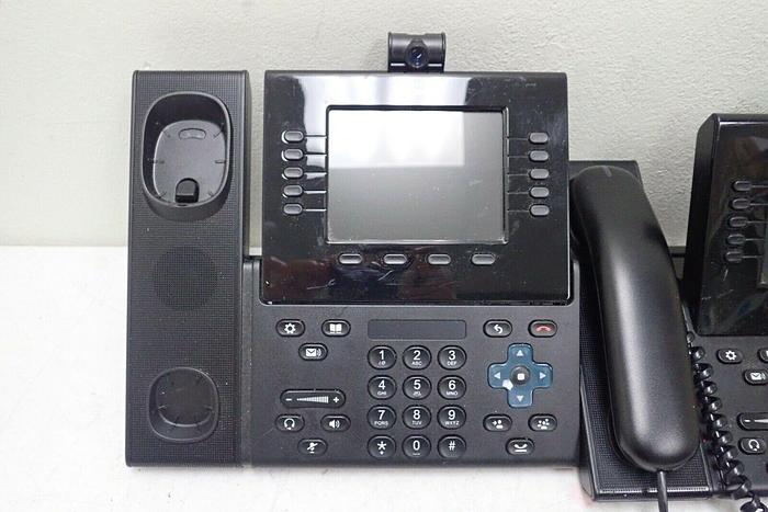 Used Lot of 3 Cisco Model CP-9951 UC Phones with 2 Stands and 1 Handset
