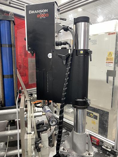 Used BRANSON S40 ROTARY 2000X ULTRASONIC WELDER SYSTEM CELL 20:4.0 4000 WATT WITH CAMCO 6 POSITION INDEX TABLE AND PNEUMATIC PRESS  Title *