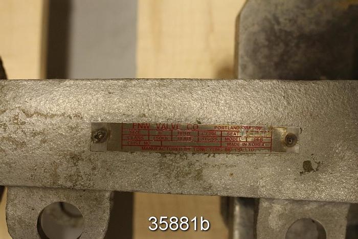 Used Fnw 6" Hand Operated Knife Gate Valve #35881