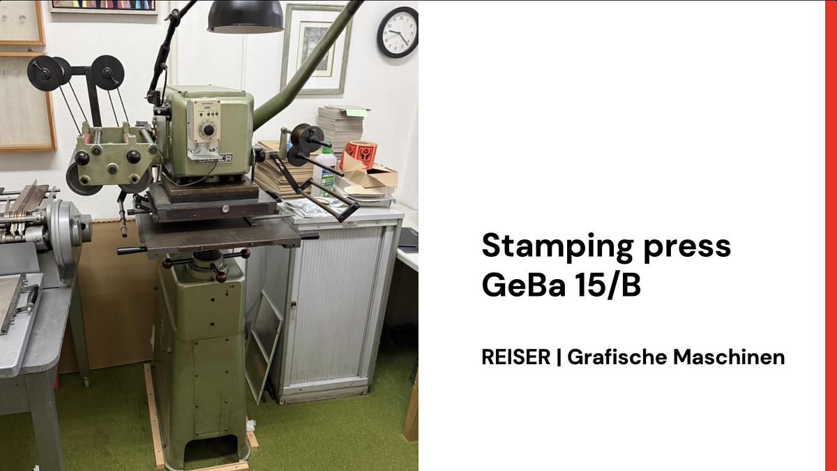Gebraucht Prägepresse GeBa 15/B