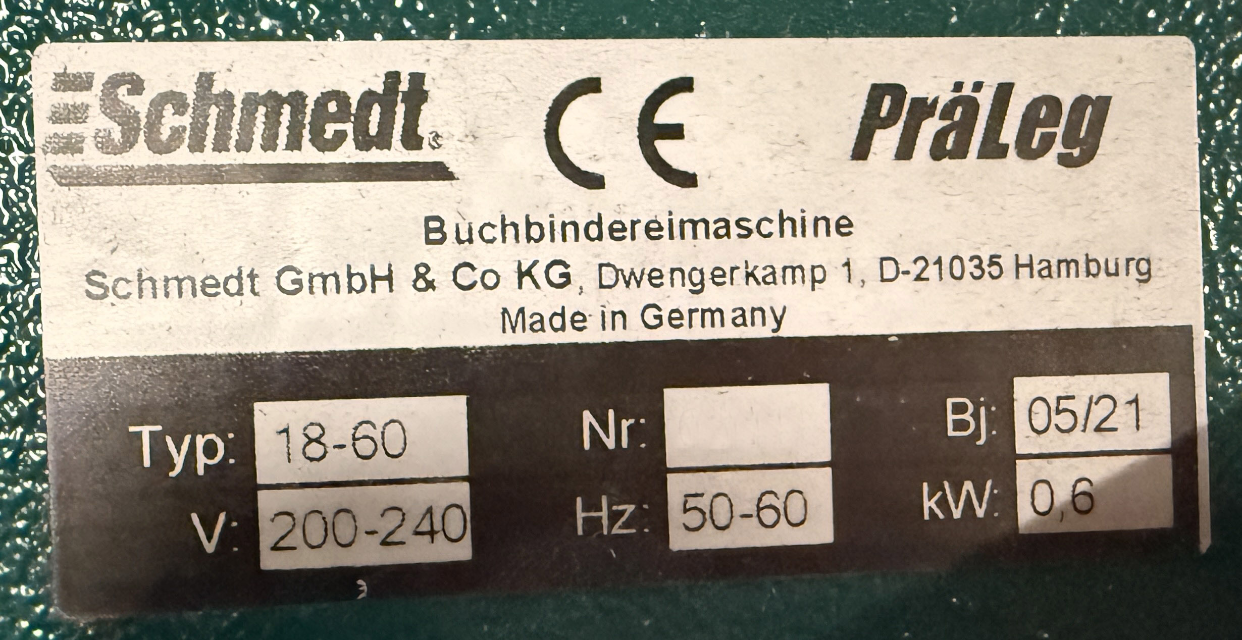 Gebraucht 2021 SCHMEDT PräLeg XL-PräForm XS-PräKant-PräDeck-PräziCoat