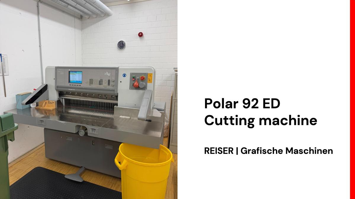 Gebraucht 2001 Polar Papierschneidemaschine 92 ED