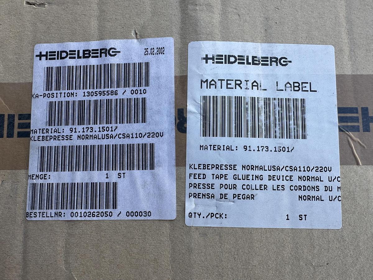 Gebraucht Heidelberg Klebepresse 91.173.1501