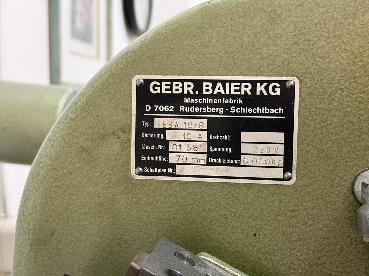 Gebraucht Prägepresse GeBa 15/B