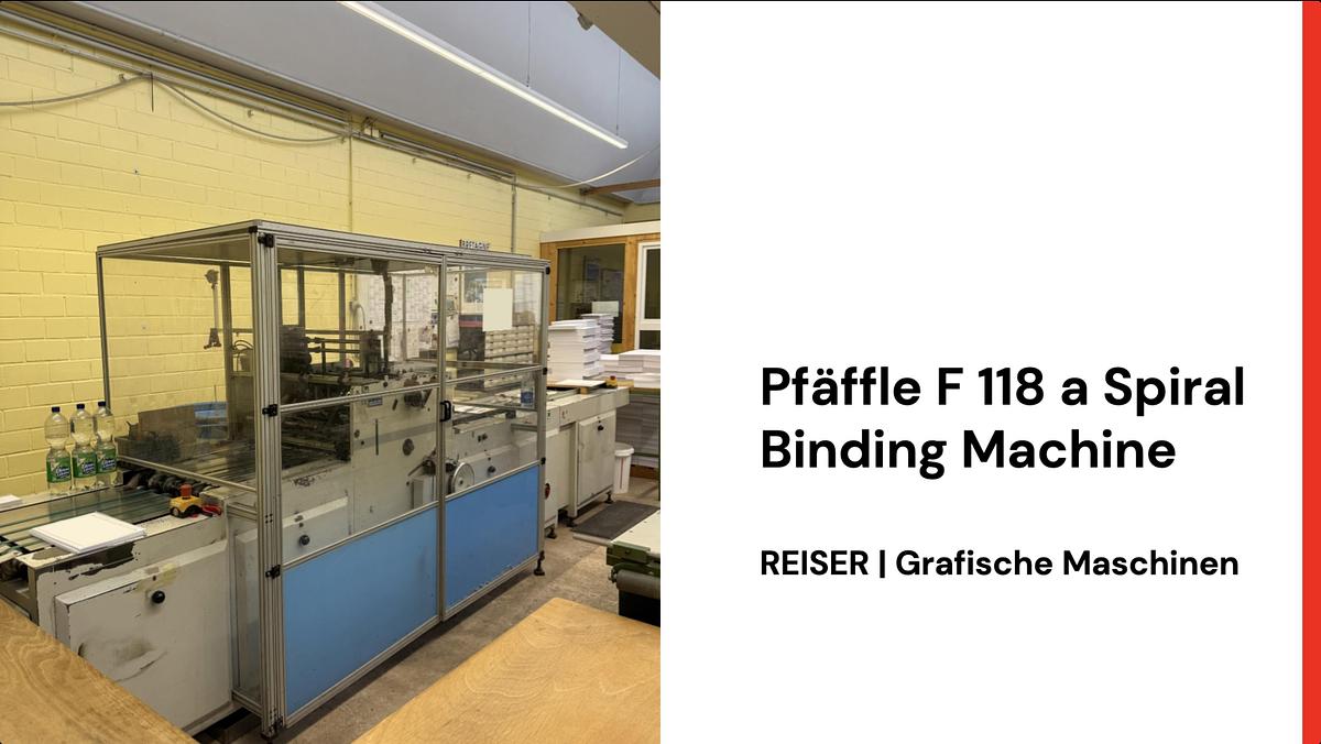 Gebraucht 1997 Pfäffle F 118 a Spiralbindemaschine
