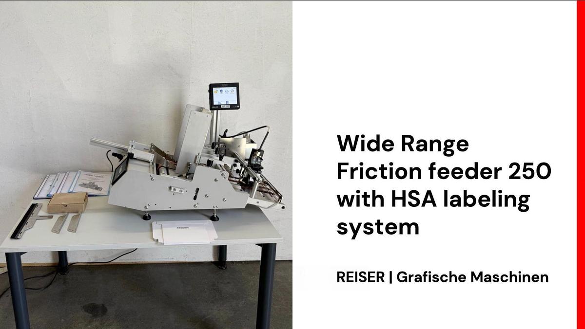 Gebraucht Wide Range & HSA Systems Feeder with labeling system