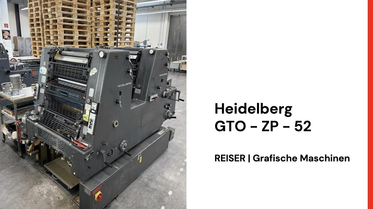 Gebraucht 1982 Heidelberg GTO-ZP-52+