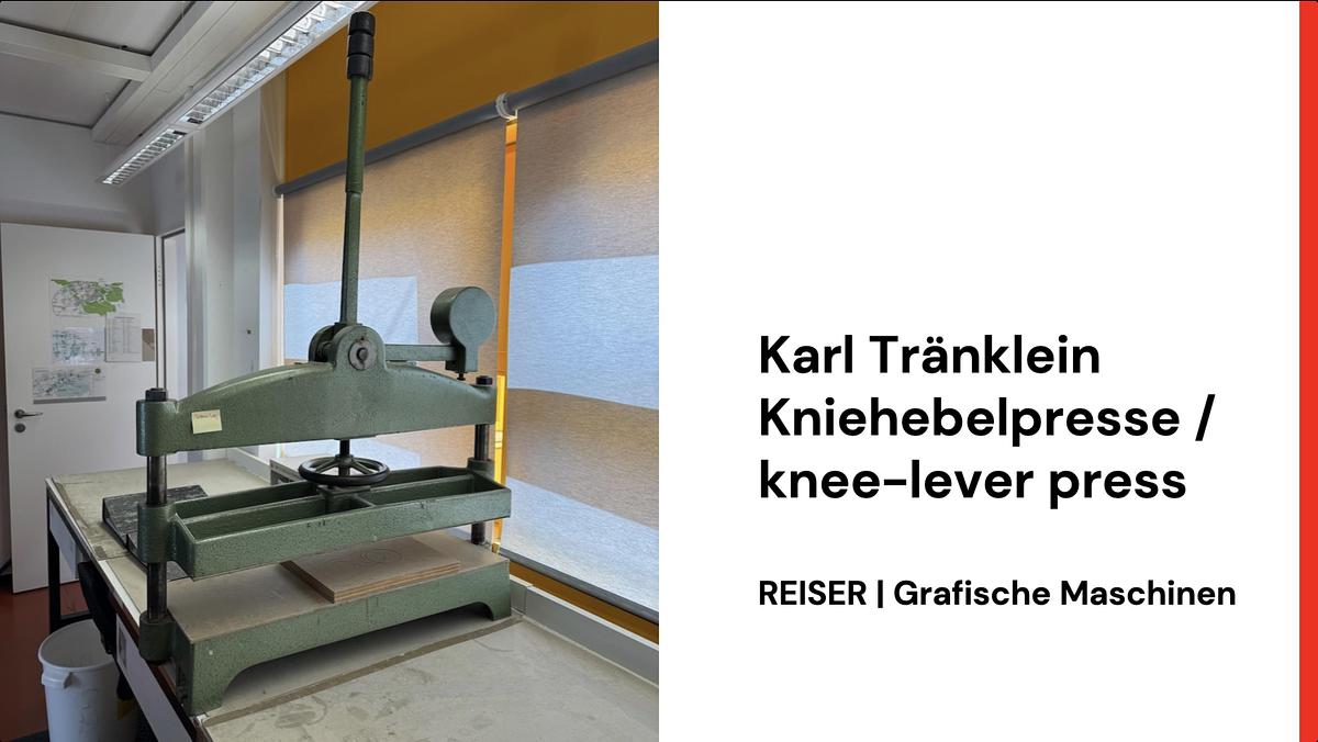 Gebraucht Karl Tränklein Kniehebelpresse