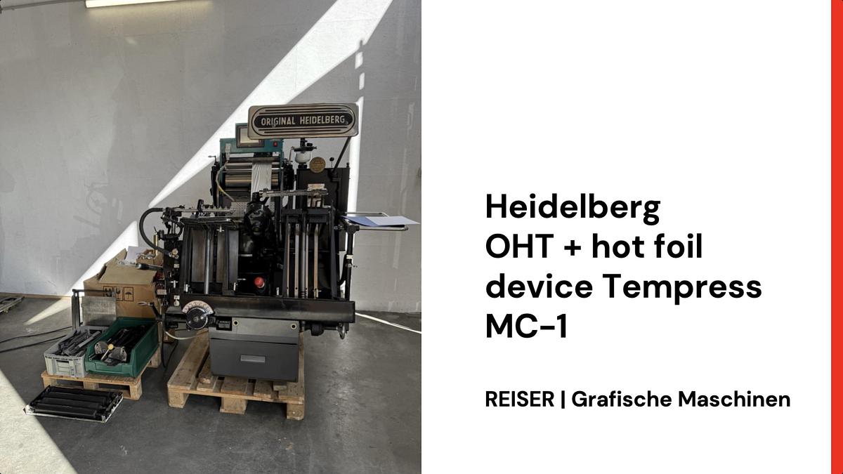 Gebraucht 1972 Heidelberg OHT with hot foil device Tempress MC-1