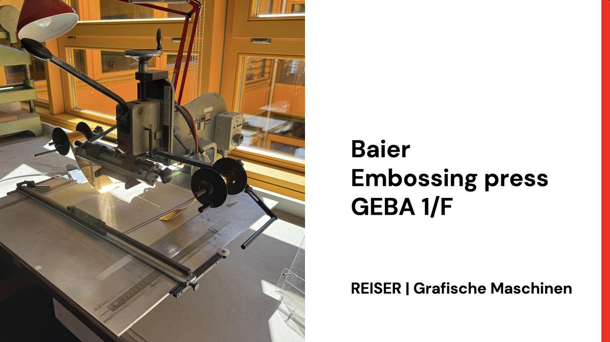 Gebraucht 1973 Baier GEBA 1/F Prägepresse
