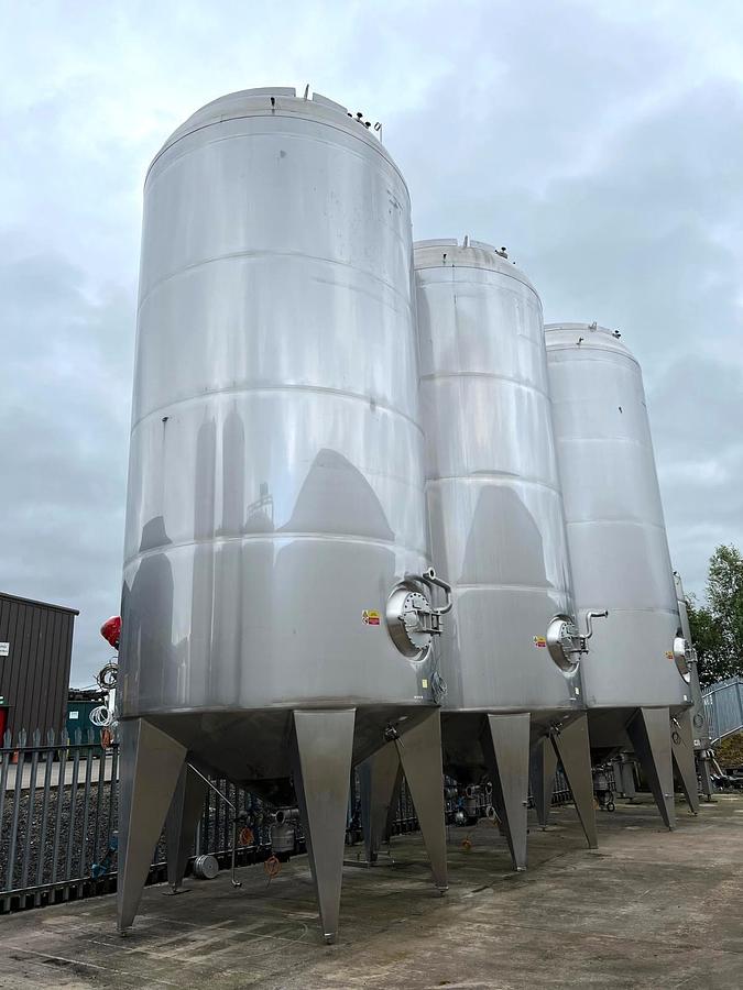 Used 60,000 Litre 316 Stainless Steel Jacketed Tanks
