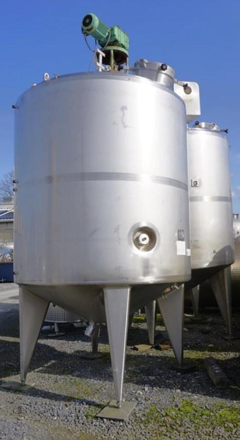 Used 6000 Litre 304 Stainless Steel Mixing Tanks